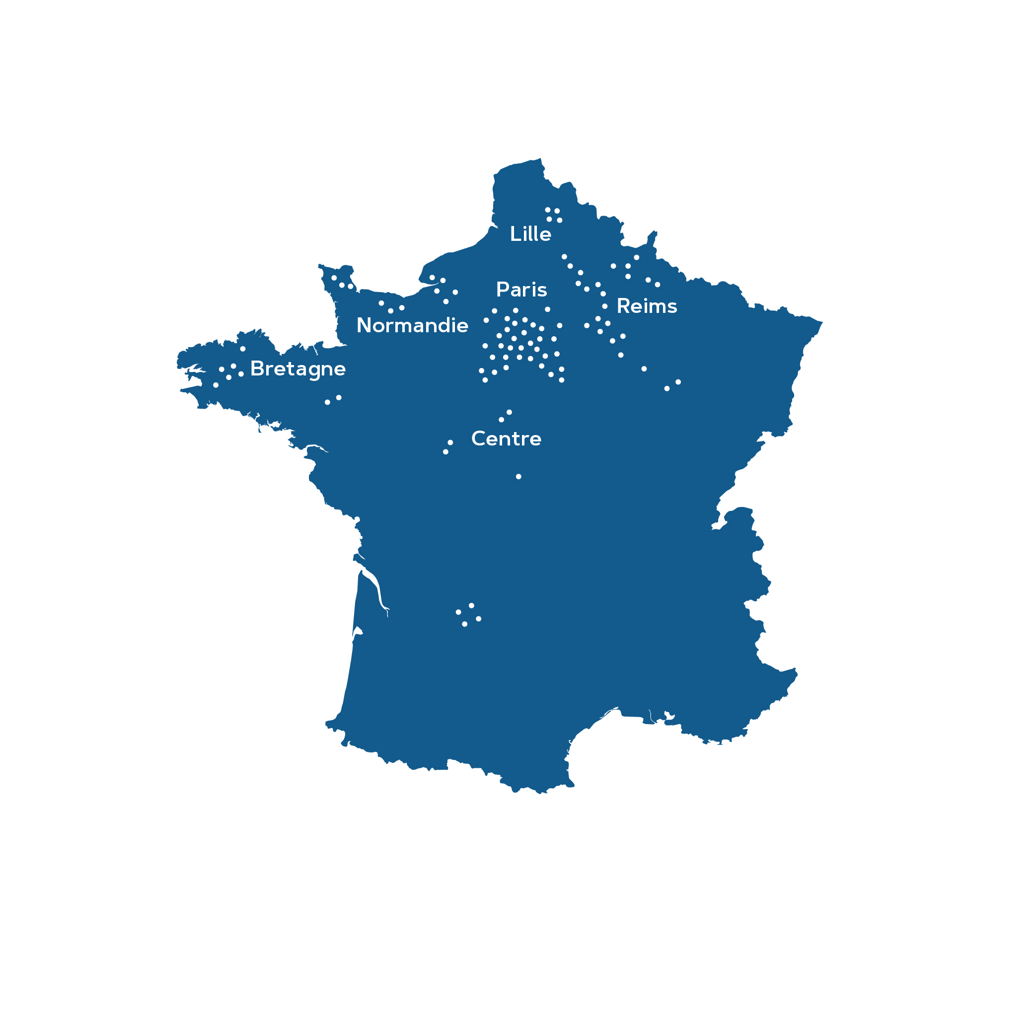 Carte France Votre cabinet Installation de Cabinet Dentaire - accompagnement clé en main l KONIBO